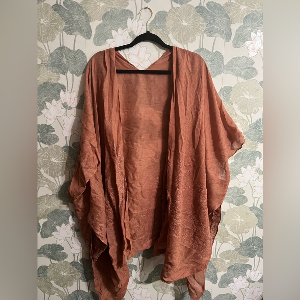 OS ochre light cover up/ cardigan